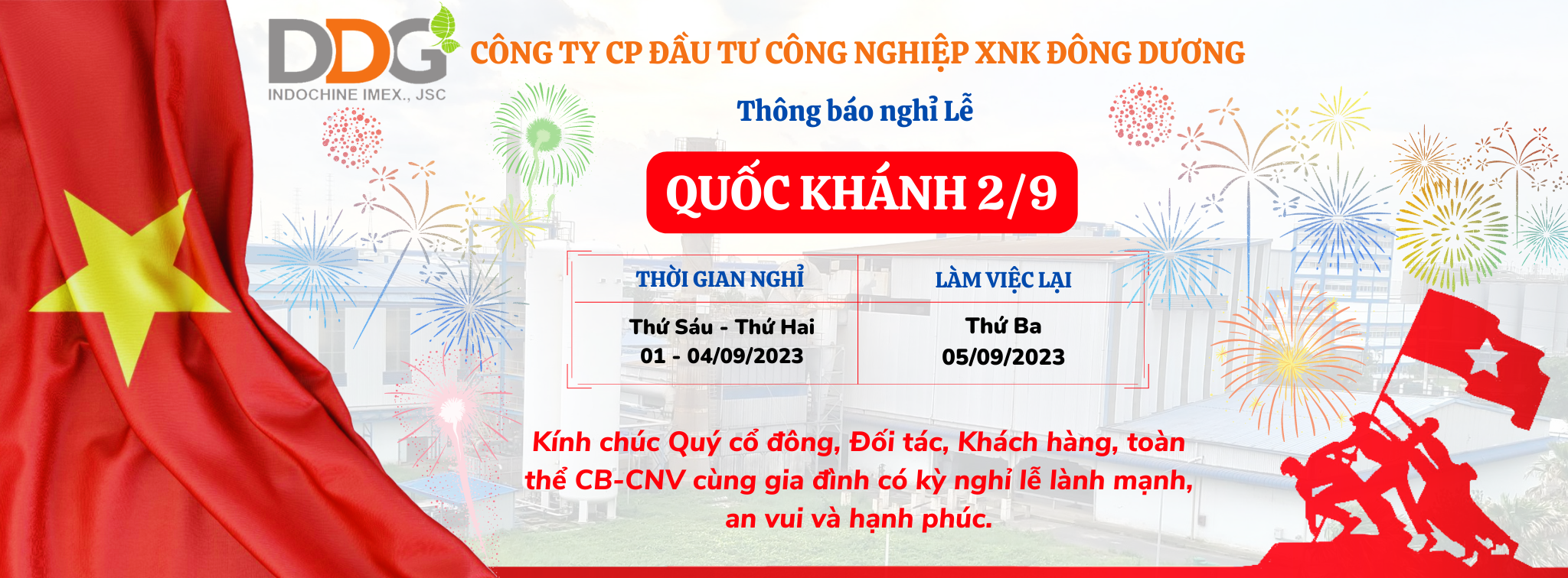 Chào mừng ngày Quốc Khánh Việt Nam 02/09/2023