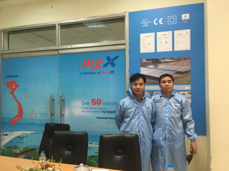 Lãnh đạo công ty Đông Dương tham quan nhà máy pin NLMT IREX của Solar BK