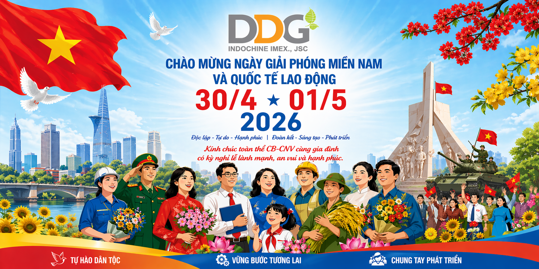 Chào mừng lễ quốc khánh 30/4 - 1/5