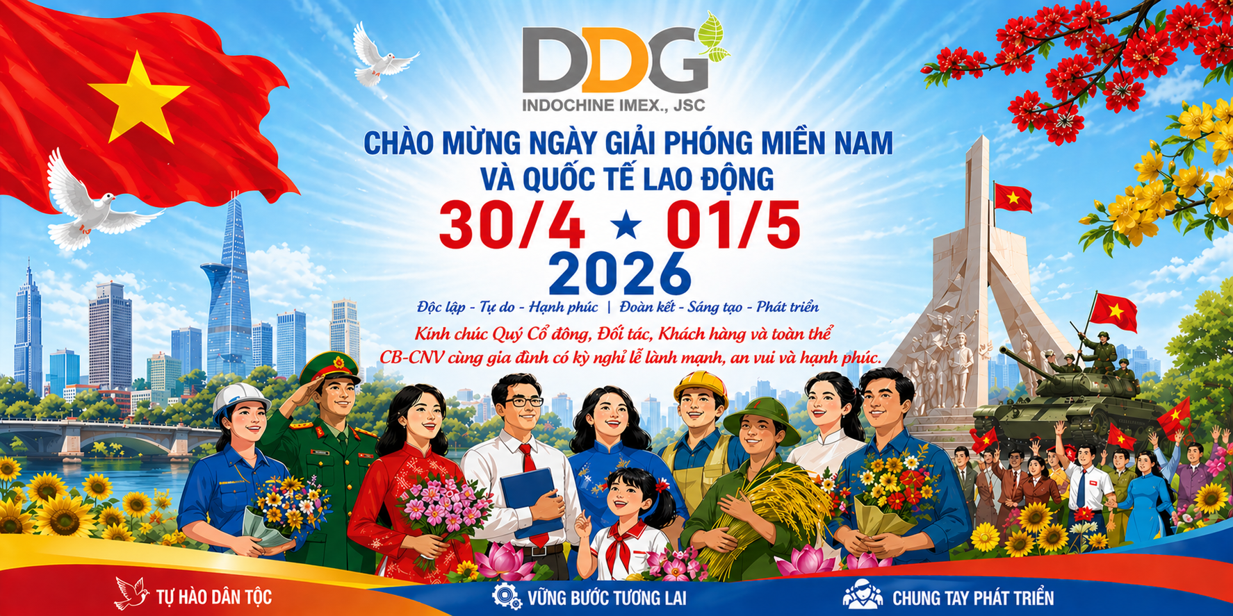 Chào mừng lễ quốc khánh 30/4 - 1/5